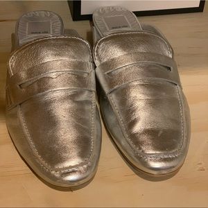 Dolce Vita Silver Loafer Mules